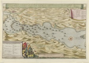 A vigói öböli csata és a spanyol ezüstflotta elfoglalása, 1702 Caarte vande Landingh a Vigos-öbölben két Casteel elfogásának és a Baayban horgonyzó spanyol ezüstflotta elfogásának részeként a Redondella den számára.