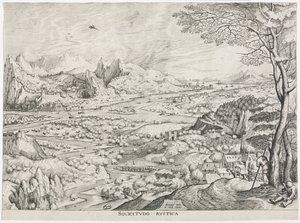 A nagy tájak: Rusztikus magány, c. 1555-1558. alkotó: Jan van Doetechum