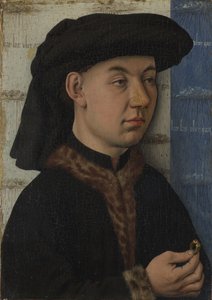 Gyűrűt tartó fiatalember c. 1450 alkotó: Jan van Eyck