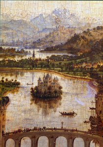 Táj”” Részlet a „” Rolin kancellár szűze” című filmből” Nicolas Rolin (1376-1461) volt burgundi kancellár Philippe Le Bon vezetésével és a Hospices de Beaune alapítója 1443-ban. Jan van Eyck (1390-1441) festménye alkotó: Jan van Eyck