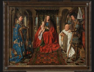 Madonna Joris van der Paele kanonok társaságában alkotó: Jan van Eyck