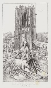 Szent Borbála, 1437 alkotó: Jan van Eyck