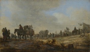 Táj parasztszekérrel alkotó: Jan van Goyen