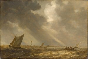 Vihar a Haarlemi-tavon alkotó: Jan van Goyen