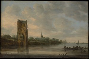 A Pelkus-kapu Utrecht közelében alkotó: Jan van Goyen