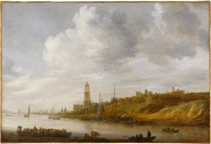 Átkelés a Rajnán Rhenennél alkotó: Jan van Goyen