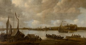 A Rajna látképe Hoog-Elten közelében alkotó: Jan van Goyen