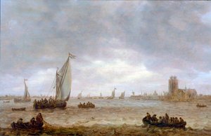 Maas torkolat, Dordrecht. alkotó: Jan van Goyen