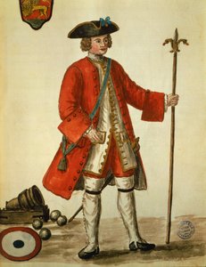 A velencei haditengerészet tüzérje egyenruhában, Giovanni di Grevembroch (1731-1807) Akvarell Venicens jelmezéből alkotó: Jan van Grevenbroeck