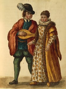 Gli Abiti de Veneziani Jan van Grevenbroeck vagy Giovanni Grevembroch, jelmezek és maszkok illusztrált könyve, akvarell