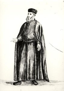 A munkások vezetője a Velencei Arzenálból (akvarell papíron) (f/w fotó) alkotó: Jan van Grevenbroeck