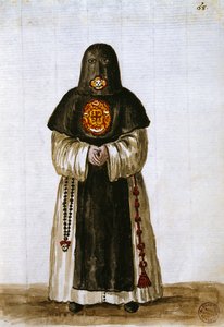 Az Isten Neve Társasságának köntösei (toll, tinta és WC papíron) alkotó: Jan van Grevenbroeck