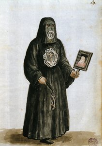 A velencei Szent Fantino világi céh őrzőinek köntösei (toll, tinta és WC papíron) alkotó: Jan van Grevenbroeck