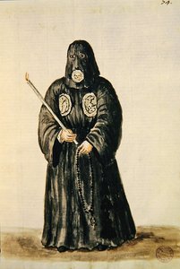 A keresztre feszítés világi céhének köntösei (toll, tinta és WC papíron) alkotó: Jan van Grevenbroeck