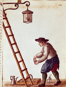 Kisebb munkák: világító lámpák Akvarell rajz és tus Jan van Grevenbroeck (vagy Giovanni Grevembroch (Grevenbroch) (1731-1807) kéziratából alkotó: Jan van Grevenbroeck