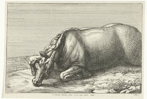 Döglött ló látható a bal oldalon Dead Horses (sorozat címe) alkotó: Jan van Huchtenburg