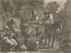 Fosztogatók, egy farmer és felesége kirablása alkotó: Jan van Huchtenburg