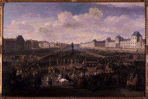 XIV. Lajos közeledik a Pont Neufhoz, Párizs, 1674 (olaj, tölgy)
