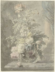 Váza virágokkal alkotó: Jan van Huysum (possibly)