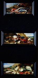 Csendélet tabló - hal, vad, zöldség alkotó: Jan van Kessel the Elder