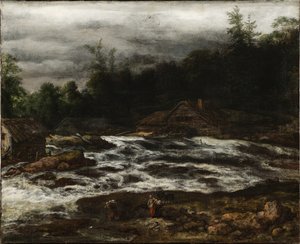 Hegyi táj vízeséssel alkotó: Jan van Kessel d.Æ.