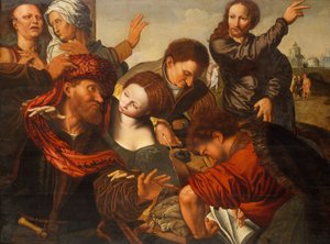 Máté elhívása, 1524-64 körül alkotó: Jan van Sanders workshop of Hemessen