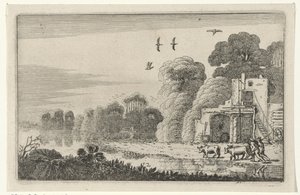 Figuren met koeien bij een ruïne Romok (sorozat címe) (sorozat címe)