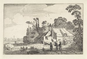 Számok egy országúton, egy farm közelében Tájképek (sorozat címe) Amenissimae aliquot requculae (sorozat címe) alkotó: Jan van de Velde (II)