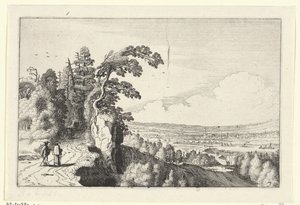 Kilátás egy völgyre Tájképek (sorozat címe) Amenissimae aliquot requculae (sorozat címe) alkotó: Jan van de Velde (II)