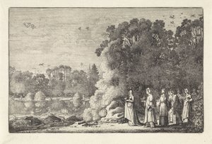 Táj Merkúrral és Hersével Tájképek (sorozat címe) Amenissimae aliquot requculae (sorozat címe) alkotó: Jan van de Velde (II)