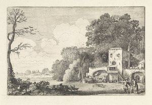 Táj Hágár és Izmael elbocsátásával Tájképek (sorozat címe) Amenissimae aliquot requculae (sorozat címe) alkotó: Jan van de Velde (II)