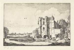 Brederode kasteel várának romjai Tájképek (sorozat címe) Amenissimae aliquot requculae (sorozat címe) alkotó: Jan van de Velde (II)