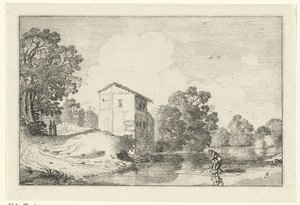 gázlóhely Tájképek (sorozat címe) Amenissimae aliquot requculae (sorozat címe) alkotó: Jan van de Velde (II)