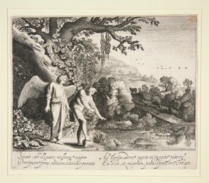 Tóbiás meglátja a halat, a Tóbiás történetéből alkotó: Jan van de Velde II