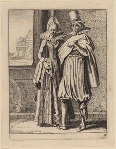 Két figura jelmezben alkotó: Jan van de Velde II