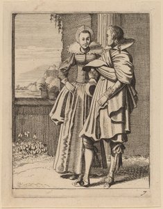 Két figura jelmezben alkotó: Jan van de Velde II