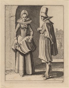 Két figura jelmezben alkotó: Jan van de Velde II