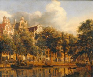 Le Herengracht à Amsterdam - A Herengracht Amszterdamban, 1668/1674 körül ... alkotó: Jan van der (manner of) Heyden