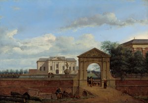 Egy építészeti fantázia, c. 1670. alkotó: Jan van der Heyden