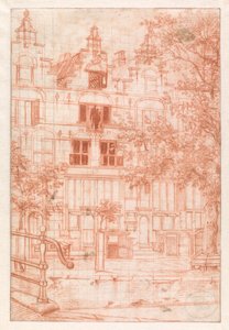 Az Herengrachton történt 1683-as tűzvész után alkotó: Jan van der Heyden