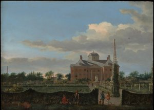 A hágai Huis ten Bosch és szabályos kertje (déli nézet) alkotó: Jan van der Heyden
