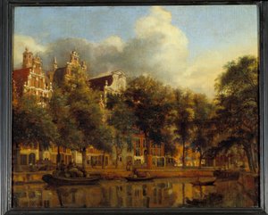 Jan Van der Heyden (1637-1712) festménye az amszterdami Herengrachtról