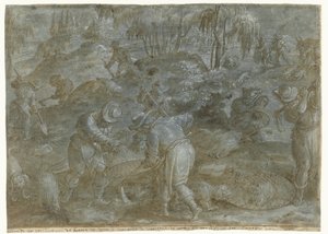 Disznóvadászat Vadásztársaságok, vol. 2 (sorozat címe) alkotó: Jan van der Straet