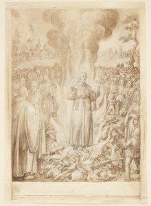 S. Giovanni Alberti Fiorentino története. Petrus apát tűzzel bizonyítja, hogy Firenze püspöke eretnek és simonista alkotó: Jan van der Straet