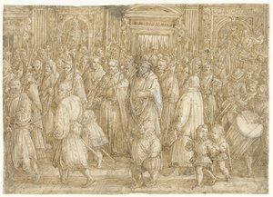 I. Cosimo toszkán nagyherceg visszatérése palotájába alkotó: Jan van der Straet