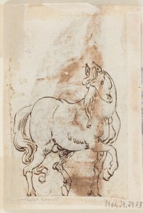 egy rajzfüzet oldala; Tanulmány Szent Magdolna festéséhez; Egy mén alkotó: Jan van der Straet, called Stradanus