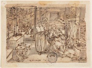 egy vázlatfüzet oldala; Gyengeség alkotó: Jan van der Straet, called Stradanus