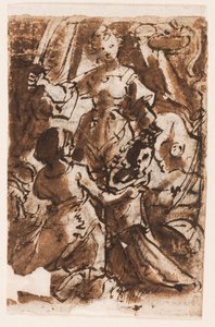 Recto: Judit Holofernész fejével; Krisztus mennybemenetele alkotó: Jan van der Straet, called Stradanus