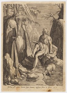 Keresztelő Szent János a pusztában alkotó: Jan van der Straet, called Stradanus