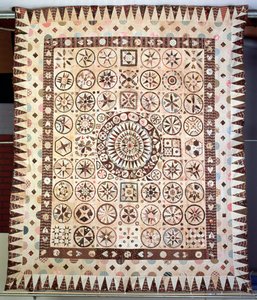 Patchwork ágytakaró, Írország, 1850-60 (textil) alkotó: Jane Pizar
